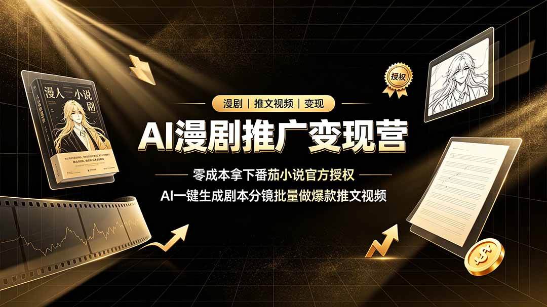 (19193期)AI漫剧推广变现营,零成本拿下番茄小说官方授权,AI一键生成剧本分镜批量做爆款推文视频-洛柒笔记 (19193期)AI漫剧推广变现营,零成本拿下番茄小说官方授权,AI一键生成剧本分镜批量做爆款推文视频-洛柒笔记