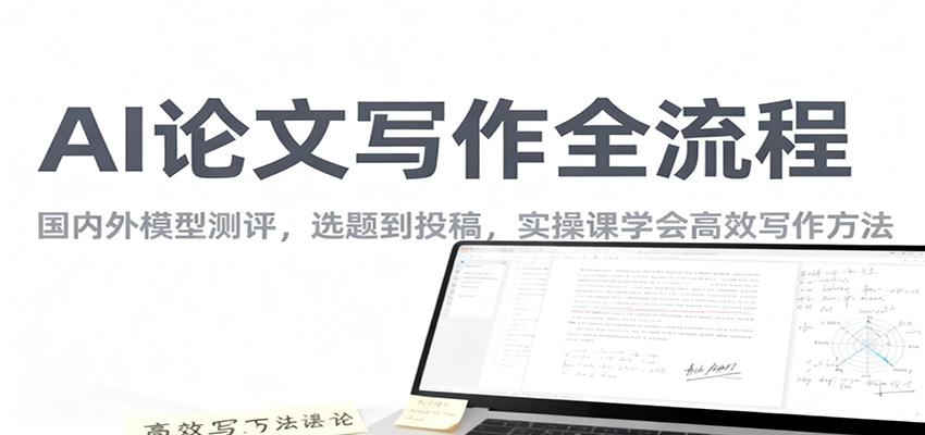 AI论文写作全流程，国内外模型测评，选题到投稿，实操课学高效写作方法-洛柒笔记