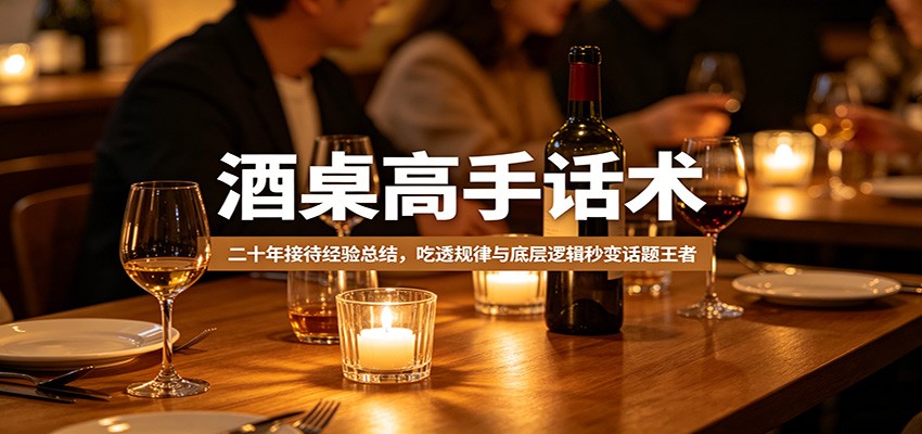 酒桌高手话术：二十年接待经验总结，吃透规律与底层逻辑秒变话题王者-洛柒笔记