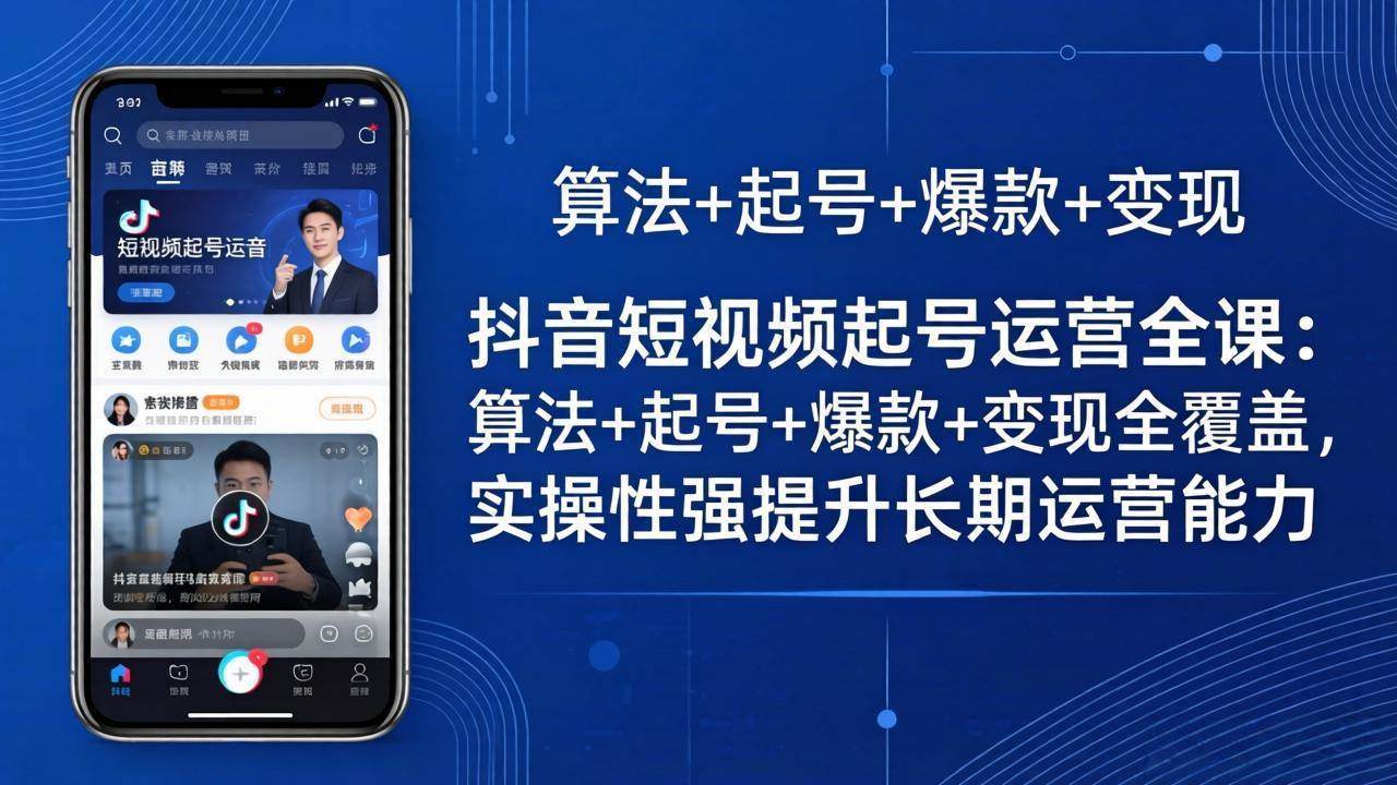 （18071期）抖音短视频起号运营全课：算法+起号+爆款+变现全覆盖，实操性强提升长期运营能力-洛柒笔记