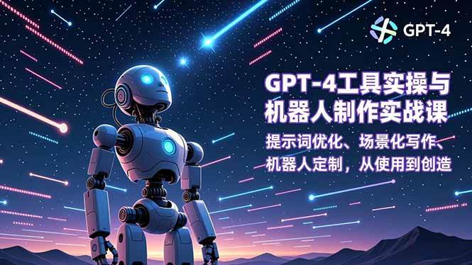 （16837期）GPT-4工具实操与机器人制作实战课：提示词优化、场景化写作、机器人定制，从使用到创造-洛柒笔记