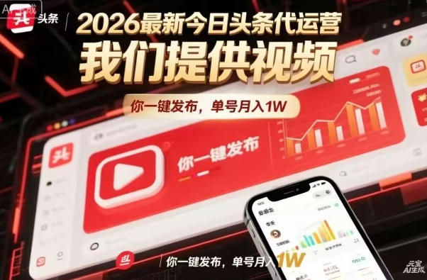 今日头条躺賺模式，你9我1，操作简单，一键发布，单机日入数百，长期合作【揭秘】-洛柒笔记