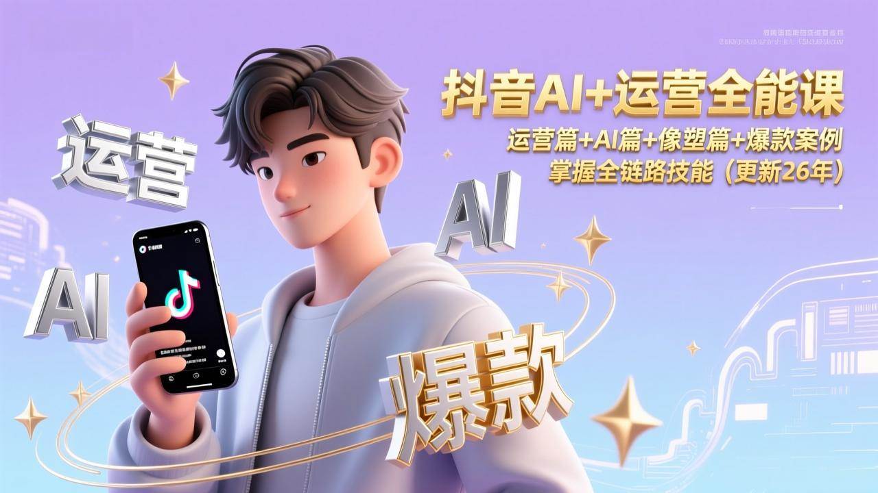 （17078期）抖音AI+运营全能课，运营篇+AI篇+像塑篇+爆款案例，掌握全链路技能（更新26年）-洛柒笔记