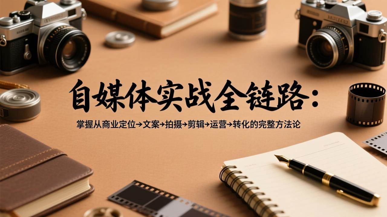 （17586期）自媒体实战全链路：掌握从商业定位→文案→拍摄→剪辑→运营→转化的完整方法论-洛柒笔记