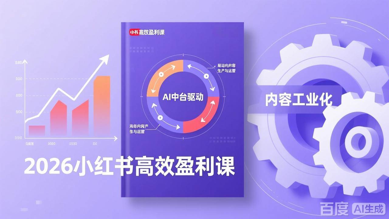 （17291期）2026小红书高效盈利课，流量双引擎+内容工业化+AI中台驱动，构建可复制的千万级营收模型-洛柒笔记