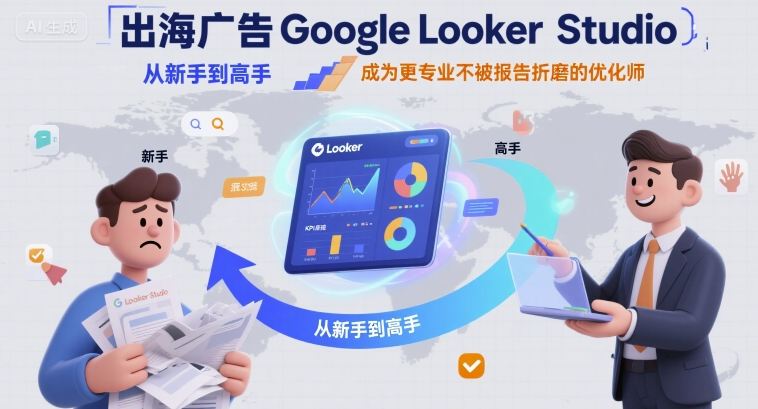 出海广告Google Looker Studio从新手到高手，成为更专业不被报告折磨的优化师-洛柒笔记