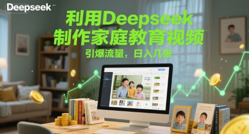 利用Deepseek制作家庭教育视频，引爆流量，日入几张-洛柒笔记