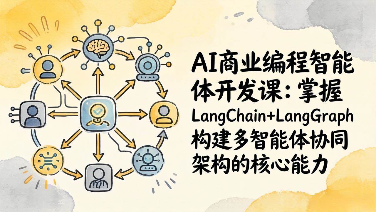 （17608期）AI商业编程智能体开发课：掌握LangChain+LangGraph构建多智能体协同架构的核心能力-洛柒笔记