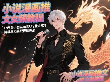 小说漫画推文女频教程，让所有小白从0成为行业内高手，简单暴力兼职轻松挣米-洛柒笔记