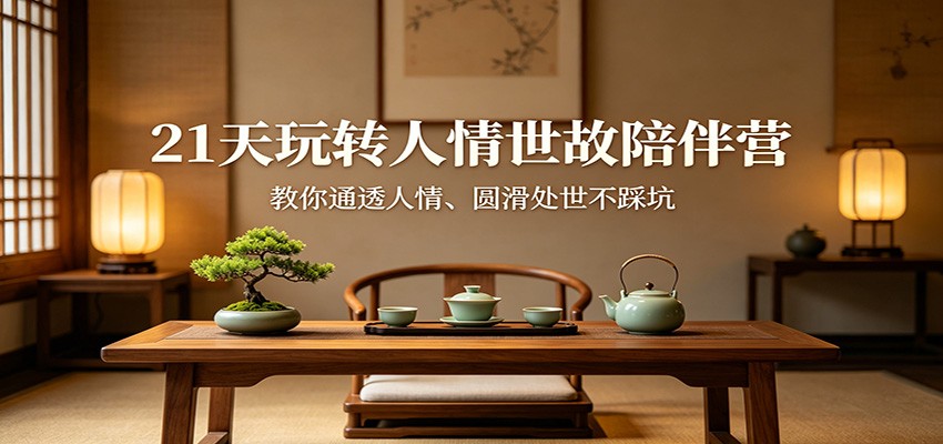 21天玩转人情世故陪伴营：教你通透人情、圆滑处世不踩坑-洛柒笔记