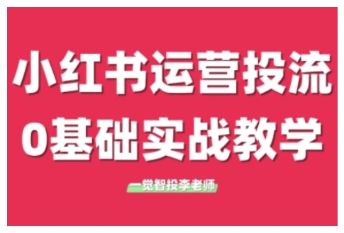 小红书运营投流，小红书广告投放从0到1的实战课，学完即可开始投放（更新26年）-洛柒笔记