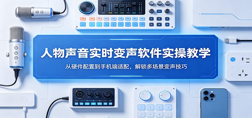 人物声音实时变声软件实操教学：从硬件配置到手机端适配，解锁多场景变声技巧-洛柒笔记