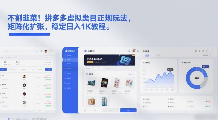 不割韭菜！拼多多虚拟类目正规玩法，矩阵化扩张，稳定日入1K教程【揭秘】-洛柒笔记