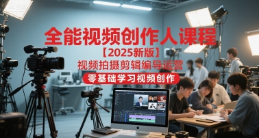 全能视频创作人课程【2025新版】视频拍摄剪辑编导运营，零基础学习视频创作-洛柒笔记