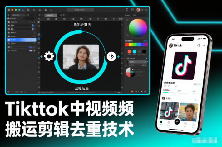 Tiktok中视频纯搬运剪辑去重技术，外来技术，自行测试-洛柒笔记