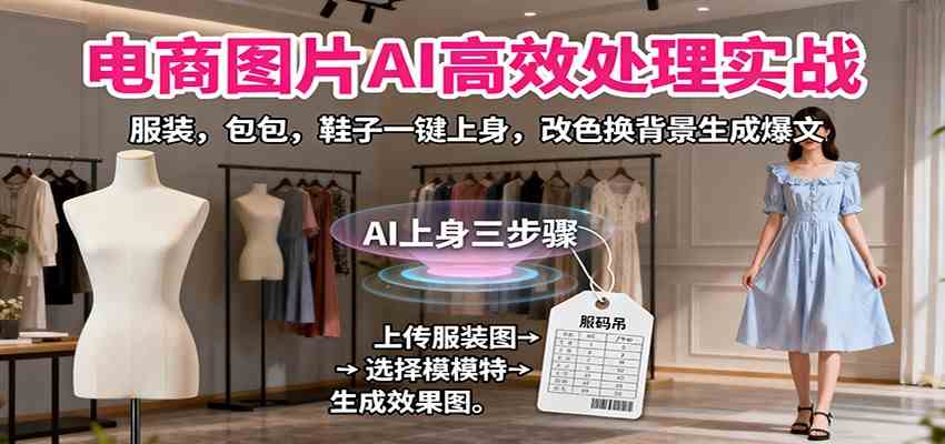 电商图片AI高效处理实战，服装，包包，鞋子一键上身，改色换背景生成爆文-洛柒笔记