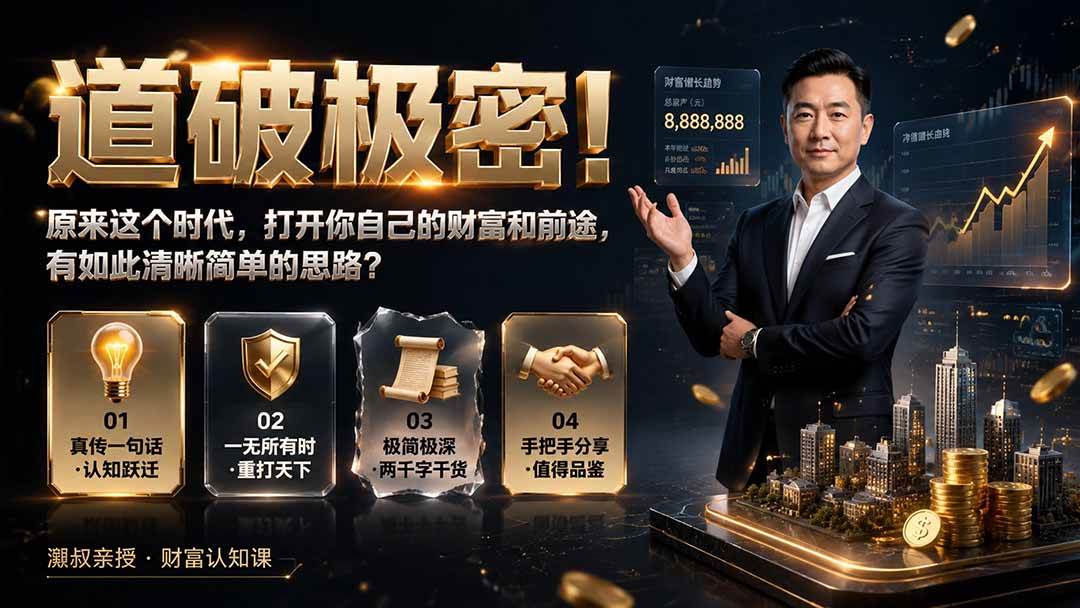 （19661期）付费文章：道破极密！原来这个时代，打开你自己的财富和前途，有如此清晰简单的思路？-洛柒笔记