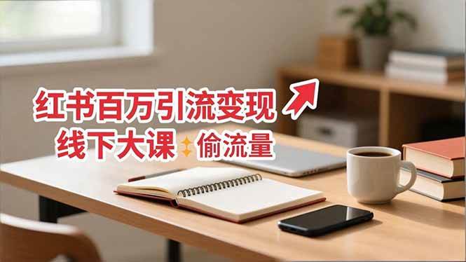 （16661期）小红书百万引流变现-11月线下大课：分享从0到百万引流路径，手把手教偷流量、拿结果-洛柒笔记